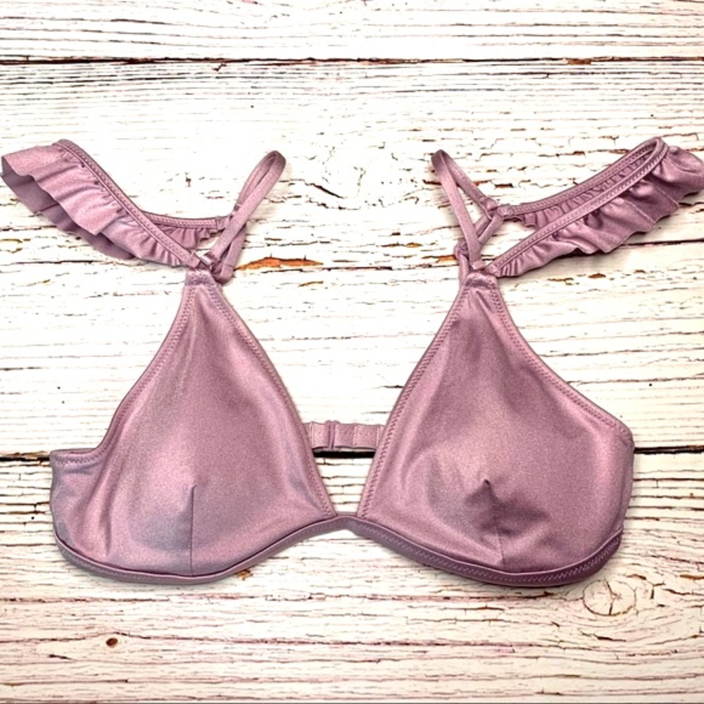 Pink Victoria’s Secret Purple Ruffle Bikini Top